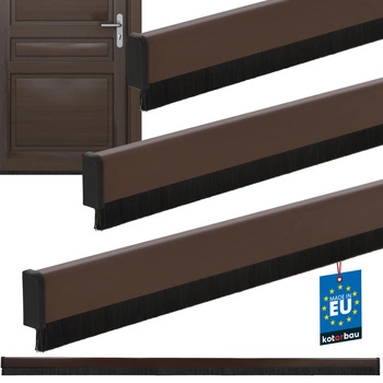 Listwa uszczelka pod drzwi brązowa 27 mm 1 m zestaw 3 szt.