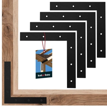 Narożnik okienny czarny 200x200x31 mm zestaw 4 szt.