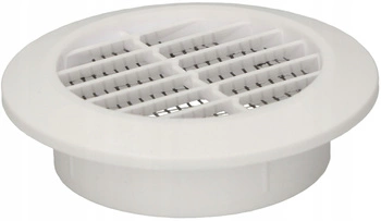 Kratka osłona wentylacyjna okrągła fi 60 mm z siatką - Kolor biały