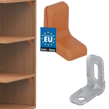 Komandorek kątownik meblowy z zaślepką olcha