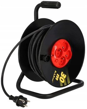 Zwijak przedłużacz bębnowy 3x1,5 budowlany z/u 30m