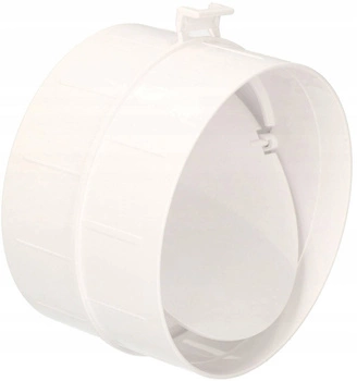 Łącznik kanałów okrągłych fi 100mm zawór zwrotny