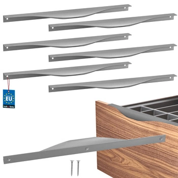 Uchwyt meblowy aluminium srebrny 320/340 mm zestaw 6 szt