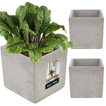 Doniczka betonowa kwadrat 20 cm zestaw 2 szt.