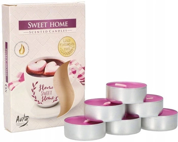 Zestaw tealight podgrzewacze świeczki zapachowe wkłady sweet home - 6 szt.