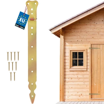 Zawias altanowy wąski do okiennic drzwi złoty 350 mm