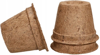 Naturalna doniczka z włókna kokosowego fi 15,5 cm zestaw 3 szt.