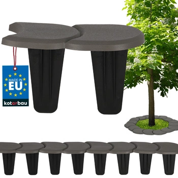 Obrzeże trawnika palisada z najazdem plastikowy kamienny 3,8 m