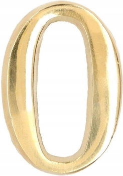 Cyfra na dom "0" numer domu na drzwi 5 cm mosiądz