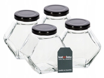 Słoiczek szklany 180 ml słoik pojemnik na przyprawy miód - 4 szt.