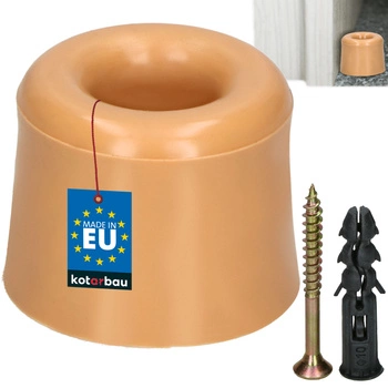 Ogranicznik odbojnik drzwiowy gumowy beżowy 27 mm