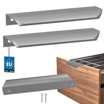 Uchwyt meblowy aluminium srebrny 128/148 mm zestaw 2 szt