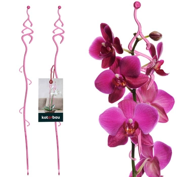 Podpora do roślin plastikowa różowa 55 cm zestaw 2 szt.