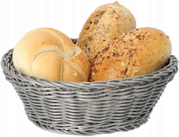 Koszyczek koszyk okrągły na chleb pieczywo owoce ⌀205 mm szary