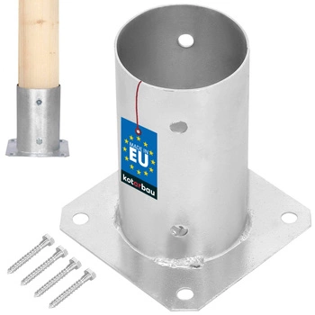 Podstawa słupa wspornik kotwa fi 80 mm przykręcana