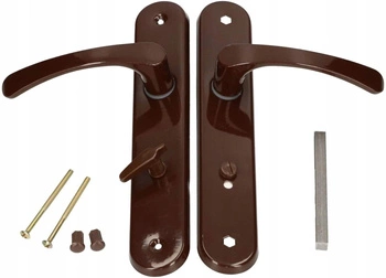 Klamka drzwiowa do drzwi biszkopt 72 brązowa wc