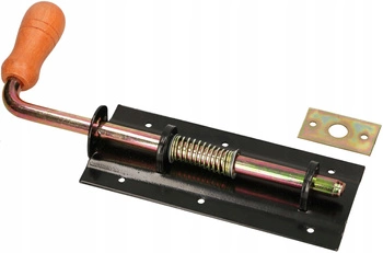 Zasuwa zasuwka 250 mm rygiel bramy drzwi sprężyna - Kolor czarny