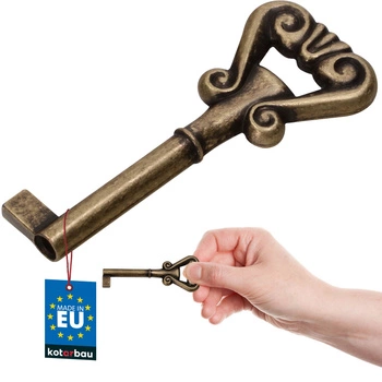 Kluczyk klucz meblowy barkowy uniwersalny ozdobny retro patyna 7 cm