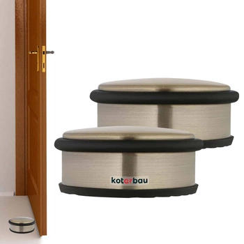 Odbojnik do drzwi wolnostojący platynowy 4 cm zestaw 2 szt.