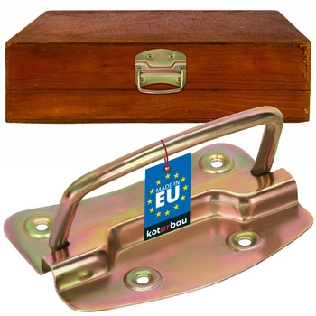 Uchwyt skrzyniowy złoty 110x80 mm