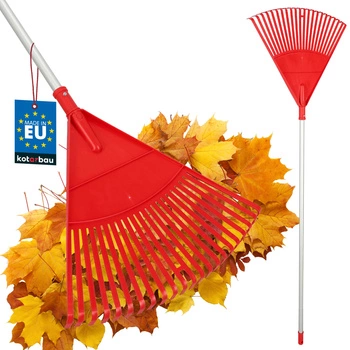 Grabie wachlarzowe do liści 49 cm + trzon aluminiowy 1,3 m