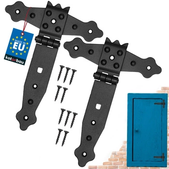 Zawias altanowy krzyżowy czarny 150 mm zestaw 2 szt.