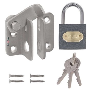 Zasuwa stalowa wrzeciądz skobel inox 40x45 z kłódką