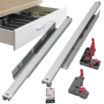 Prowadnica dxs-3d dolny montaż miękki domyk 600 mm zestaw 2 szt.