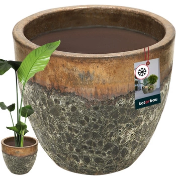 Doniczka złota mrozoodporna z odpływem wody ⌀ 37 cm