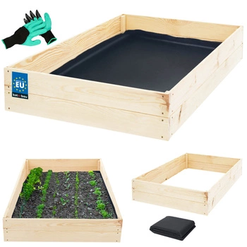 Warzywniak skrzynka drewniana na warzywa zioła uprawowa 140x80x18 cm