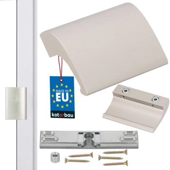 Zatrzask balkonowy pochwyt drzwi zamek palacza aluminiowy - Kolor inox