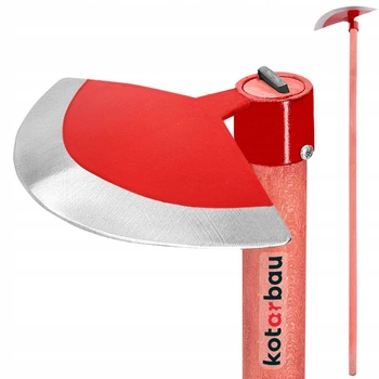 Motyka kopaczka półokrągła 270 mm kuta czerwona