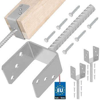 Podstawa słupa z prętem do wmurowania 100 mm zestaw 2 szt.