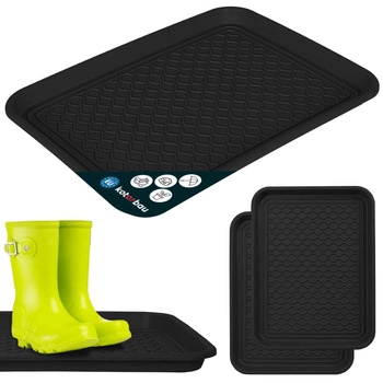 Ociekacz na buty plastikowy 38x50 cm zestaw 2 szt. - Kolor czarny