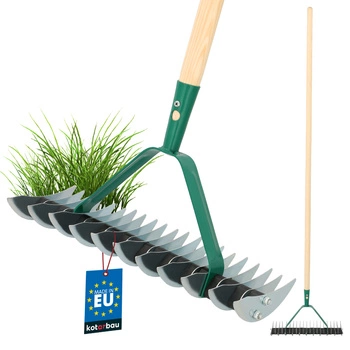 Aerator dwustronny ręczny wertykulator do napowietrzania z trzonem 32x13 cm