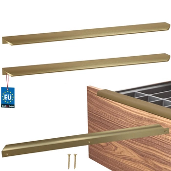 Uchwyt meblowy aluminium złoty mat 416/436 mm zestaw 2 szt