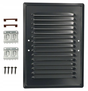 Kratka wentylacyjna kominkowa metalowa 14x21 łapki - Kolor jasny grafit