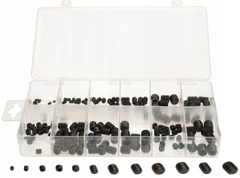 Zestaw śruby imbusowe korki bez łba ustalającego - 160 szt.