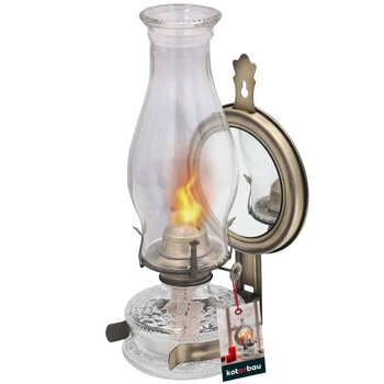 Lampa naftowa retro antyczna vintage olej z lustrem