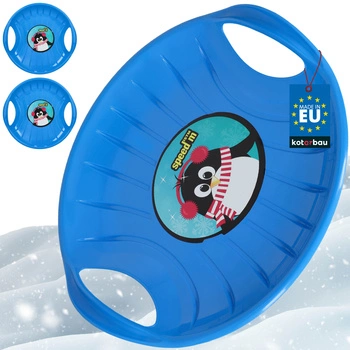 Sanki do zjeżdżania po śniegu niebieski 60 cm zestaw 2 szt.