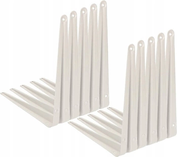 Kątownik pod półkę wspornik podpórka 20x15 cm 10 szt. - Kolor biały