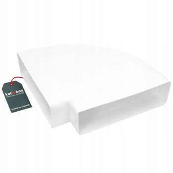 Kolano wentylacyjne kanału poziome płaskie 204x60