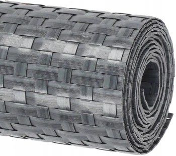 Taśma panelowa osłona ogrodzeniowa rattan 19x255 cm ciemnoszara