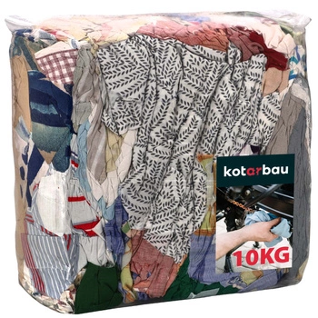 Czyściwo bawełniane z pościeli do warsztatu przemysłowe 10 kg