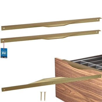 Uchwyt meblowy aluminium złoty mat 416/436 mm zestaw 2 szt