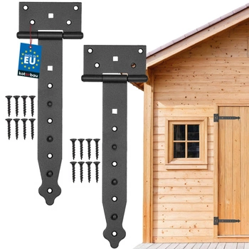 Zawias altanowy budowlany czarny  250 mm zestaw 2 szt.