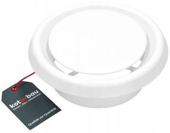 Anemostat nawiewno wywiewny biały fi 150 kołnierz