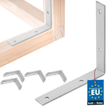 Kątownik ciesielski nierdzewny ocynkowany 125x125x20 mm zestaw 50 szt