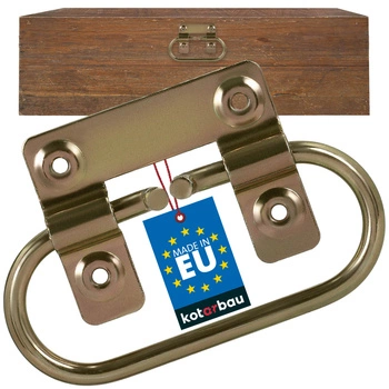 Uchwyt do skrzyni kufrów szuflad ocynk złoty 13 cm