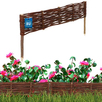 Płotek ogrodowy wiklinowy wbijany palisada obrzeże 60x10 cm